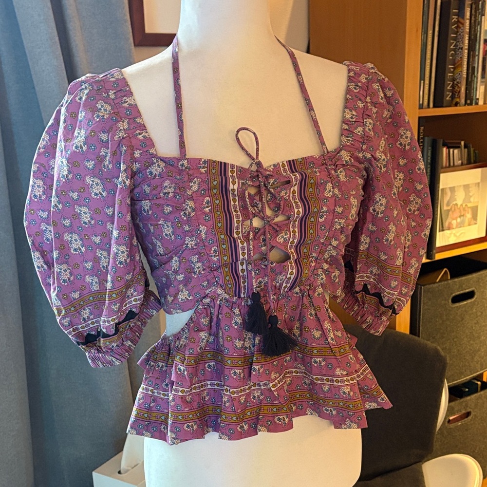 Sea New York Purple Floral Blouse